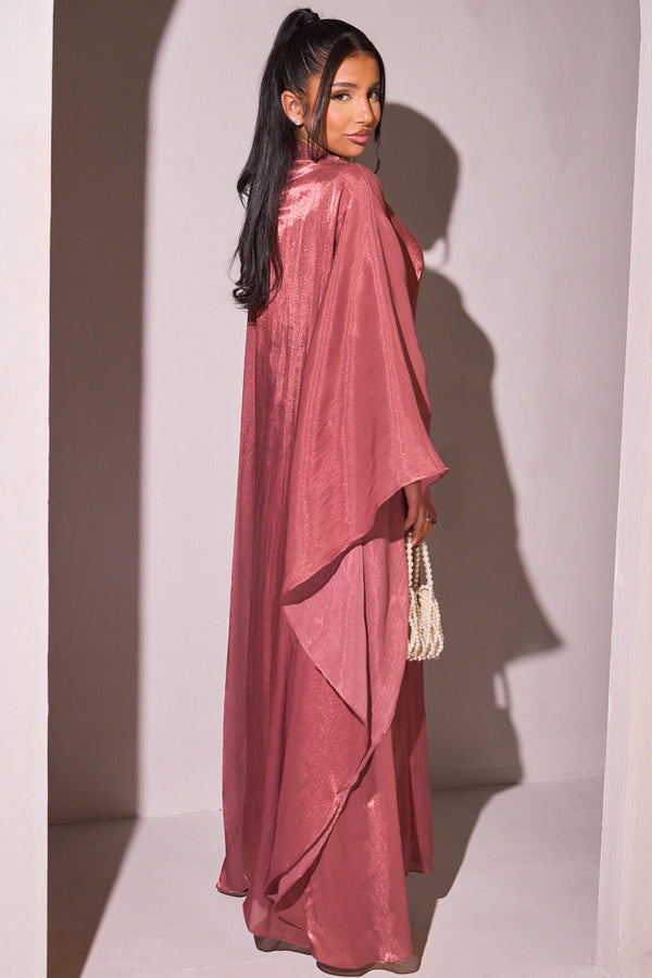 Robe Satinée 2 Pièces – Rosée